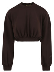 Felpa crop Viscosa HINNOMINATE Donna - Marrone