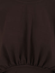 Felpa crop Viscosa HINNOMINATE Donna - Marrone