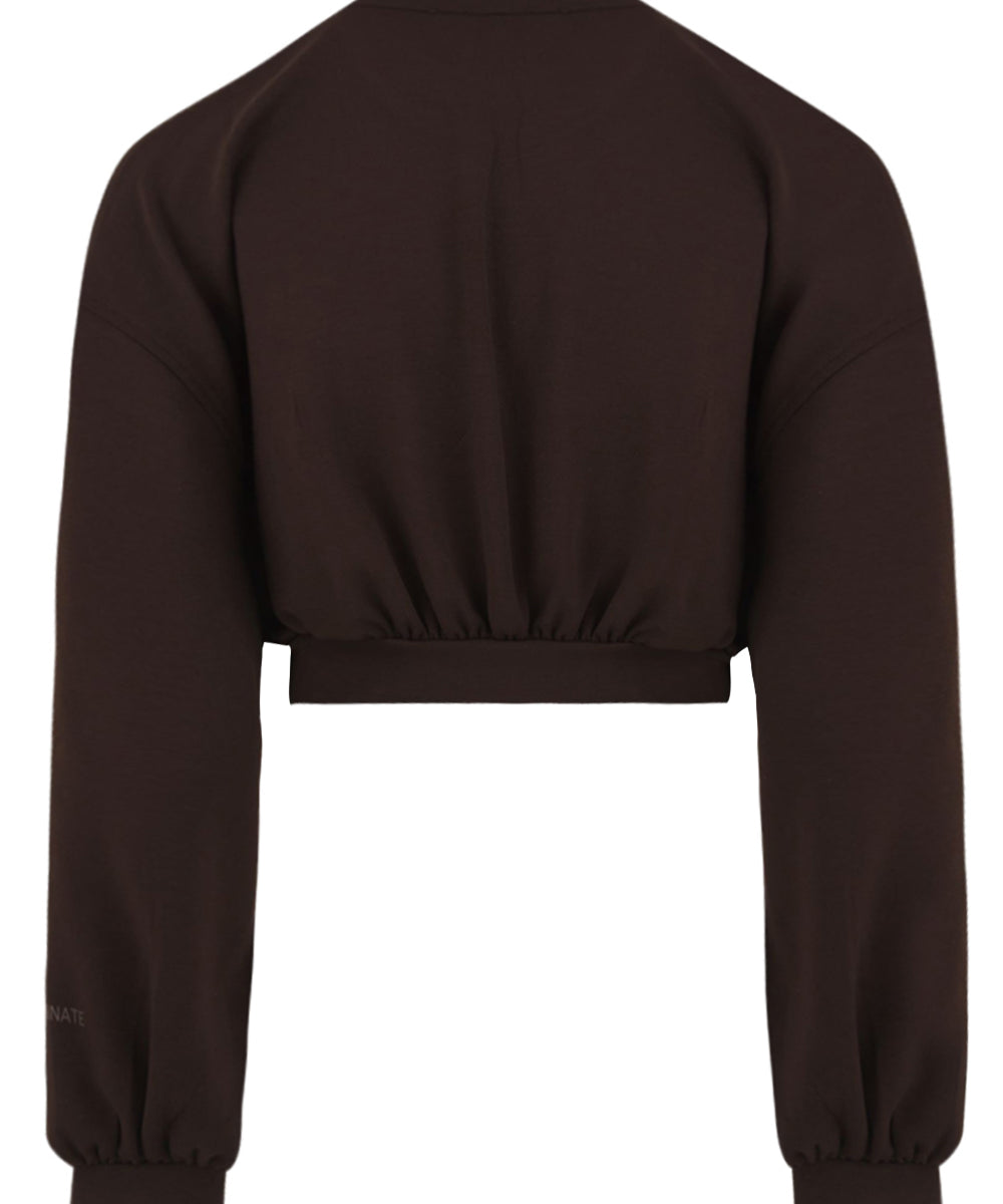 Felpa crop Viscosa HINNOMINATE Donna - Marrone