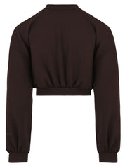 Felpa crop Viscosa HINNOMINATE Donna - Marrone