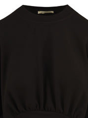 Felpa crop Viscosa HINNOMINATE Donna - Nero