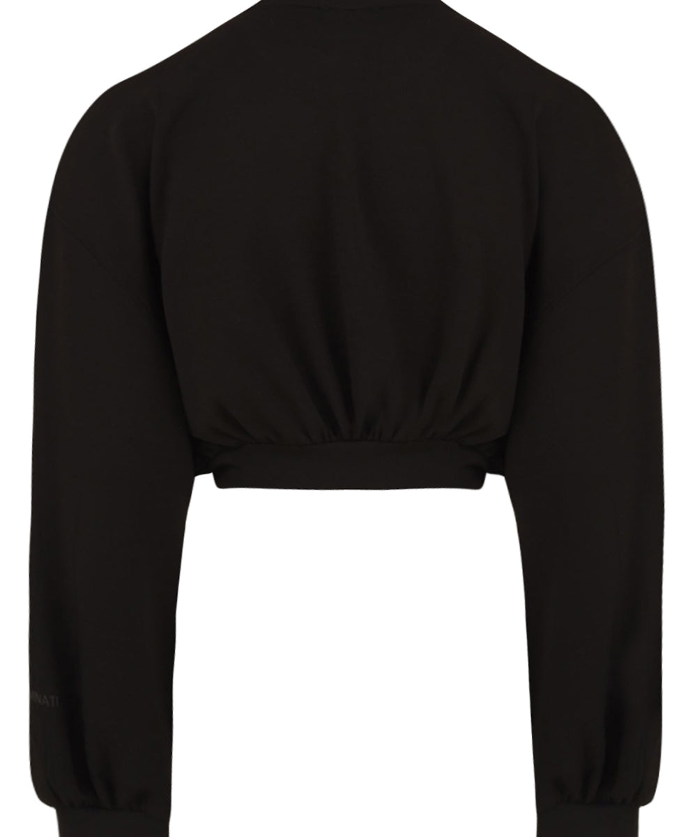 Felpa crop Viscosa HINNOMINATE Donna - Nero