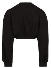 Felpa crop Viscosa HINNOMINATE Donna - Nero