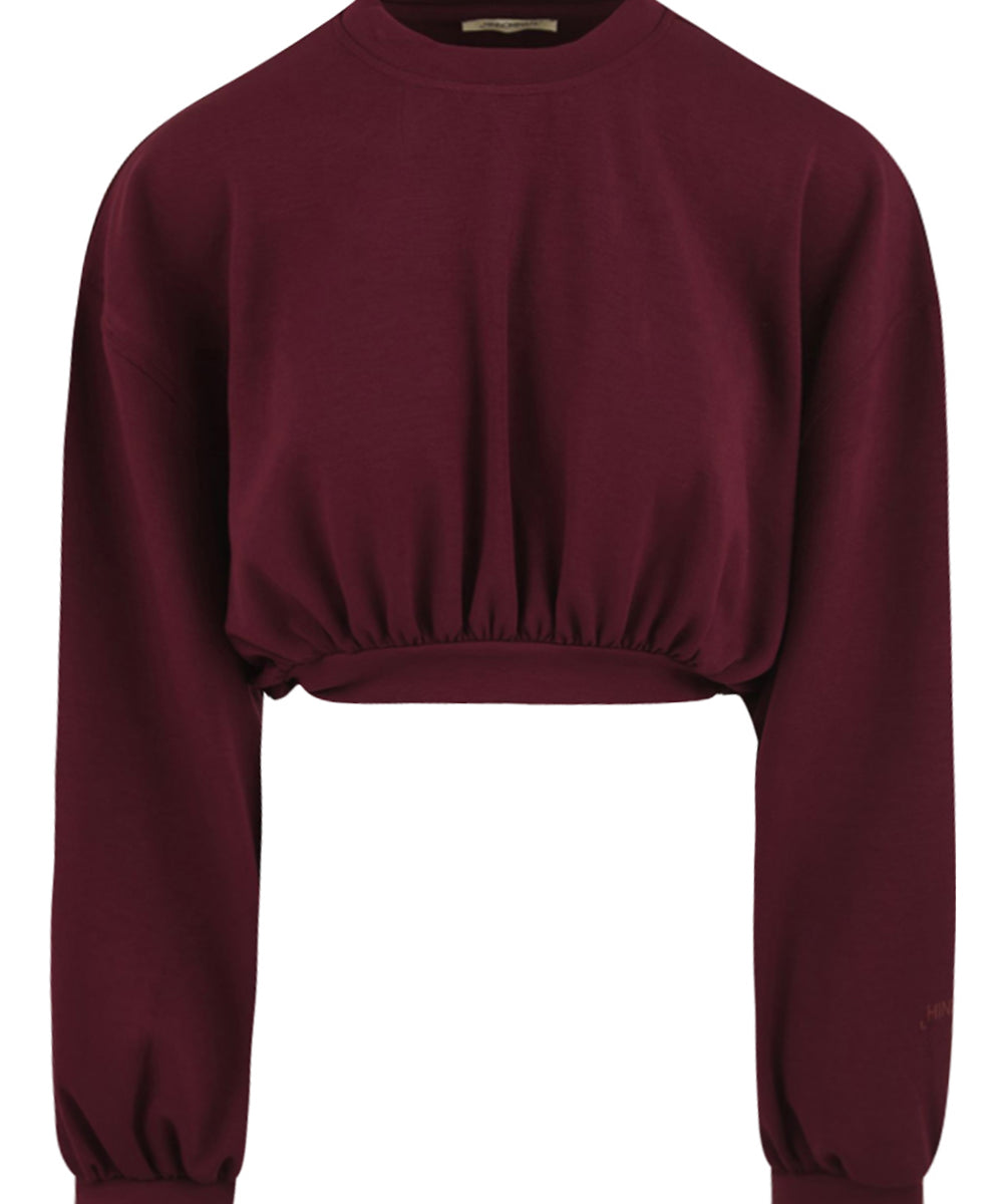 Felpa crop Viscosa HINNOMINATE Donna - Rosso