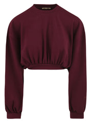 Felpa crop Viscosa HINNOMINATE Donna - Rosso