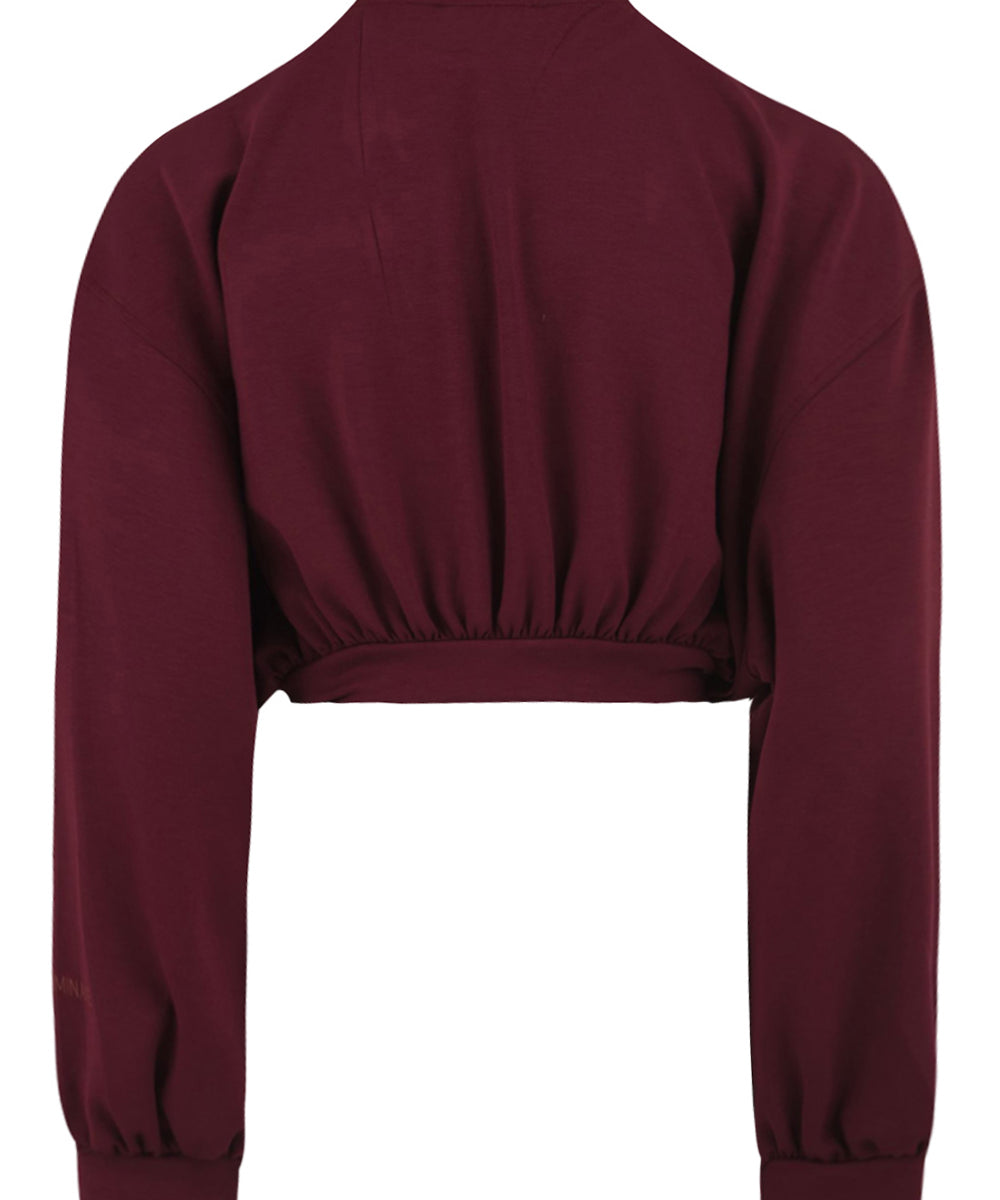 Felpa crop Viscosa HINNOMINATE Donna - Rosso