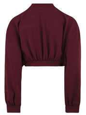 Felpa crop Viscosa HINNOMINATE Donna - Rosso