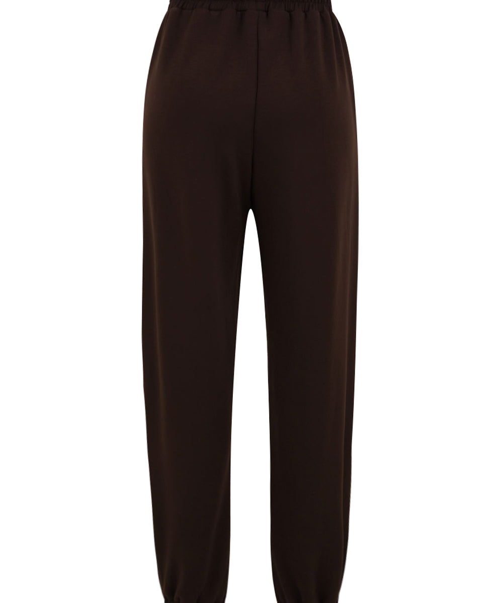 Pantalone con elastico in Viscosa HINNOMINATE Donna - Marrone