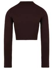 Top crop dolcevita in viscosa HINNOMINATE Donna - Marrone