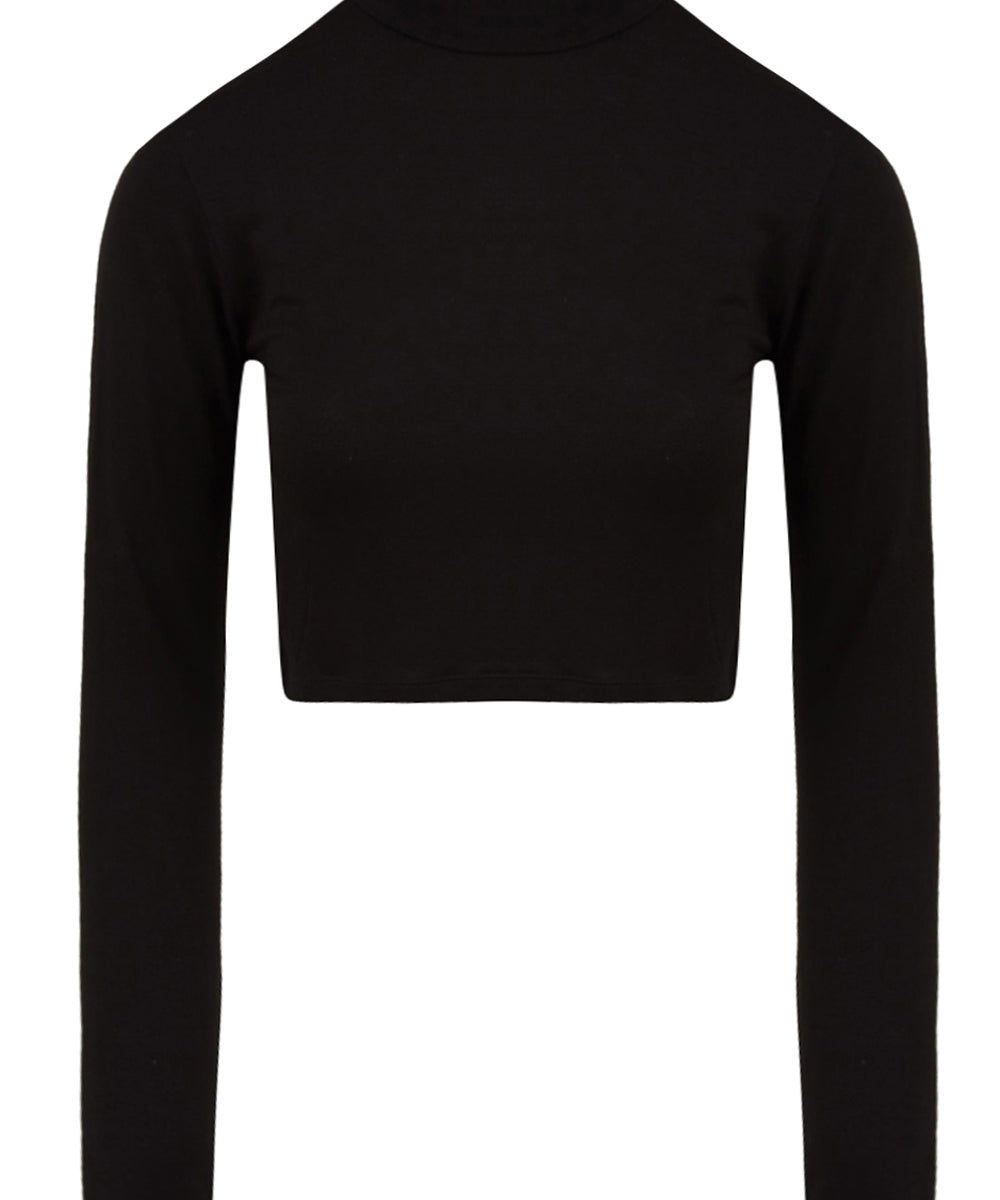 Crop Top Dolcevita in Viscosa HINNOMINATE Donna - Nero