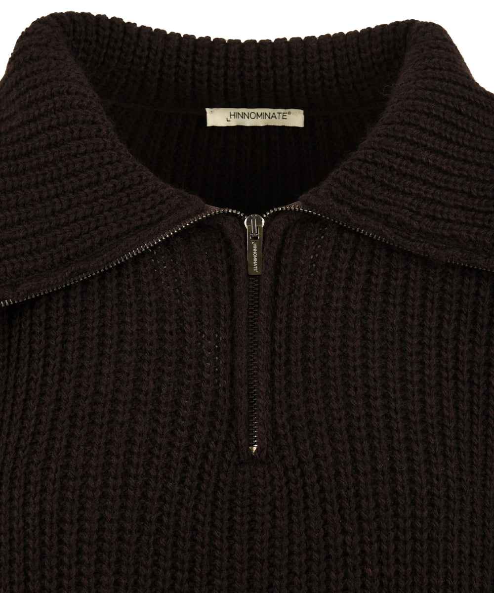 Maglia mezza zip perlata HINNOMINATE Donna - Marrone