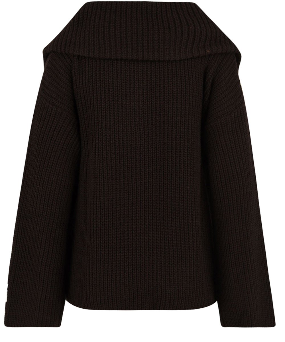 Maglia mezza zip perlata HINNOMINATE Donna - Marrone