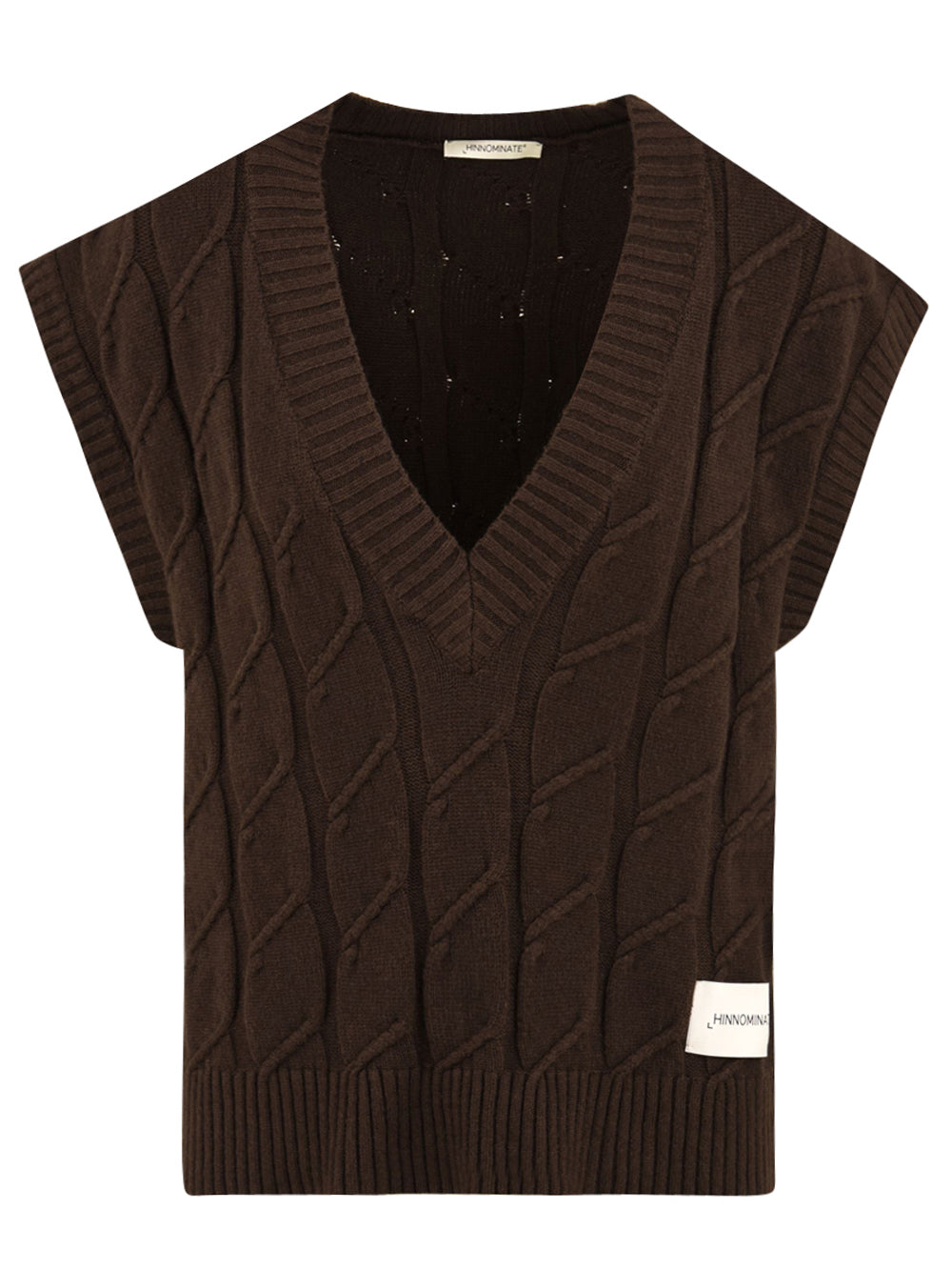 Gilet in maglia con trecce HINNOMINATE Donna - Marrone