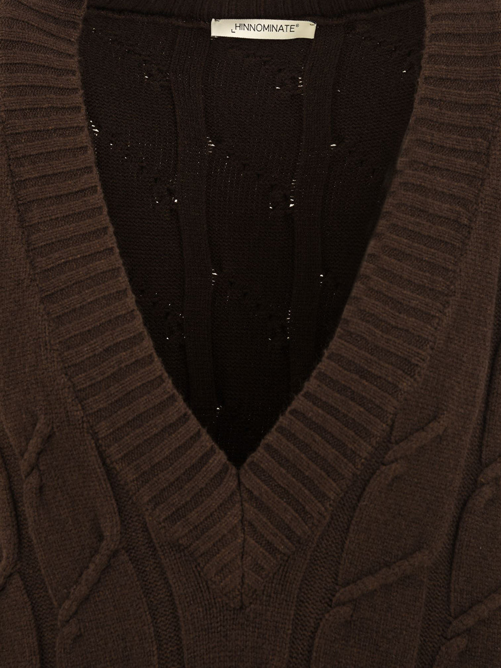 Gilet in maglia con trecce HINNOMINATE Donna - Marrone