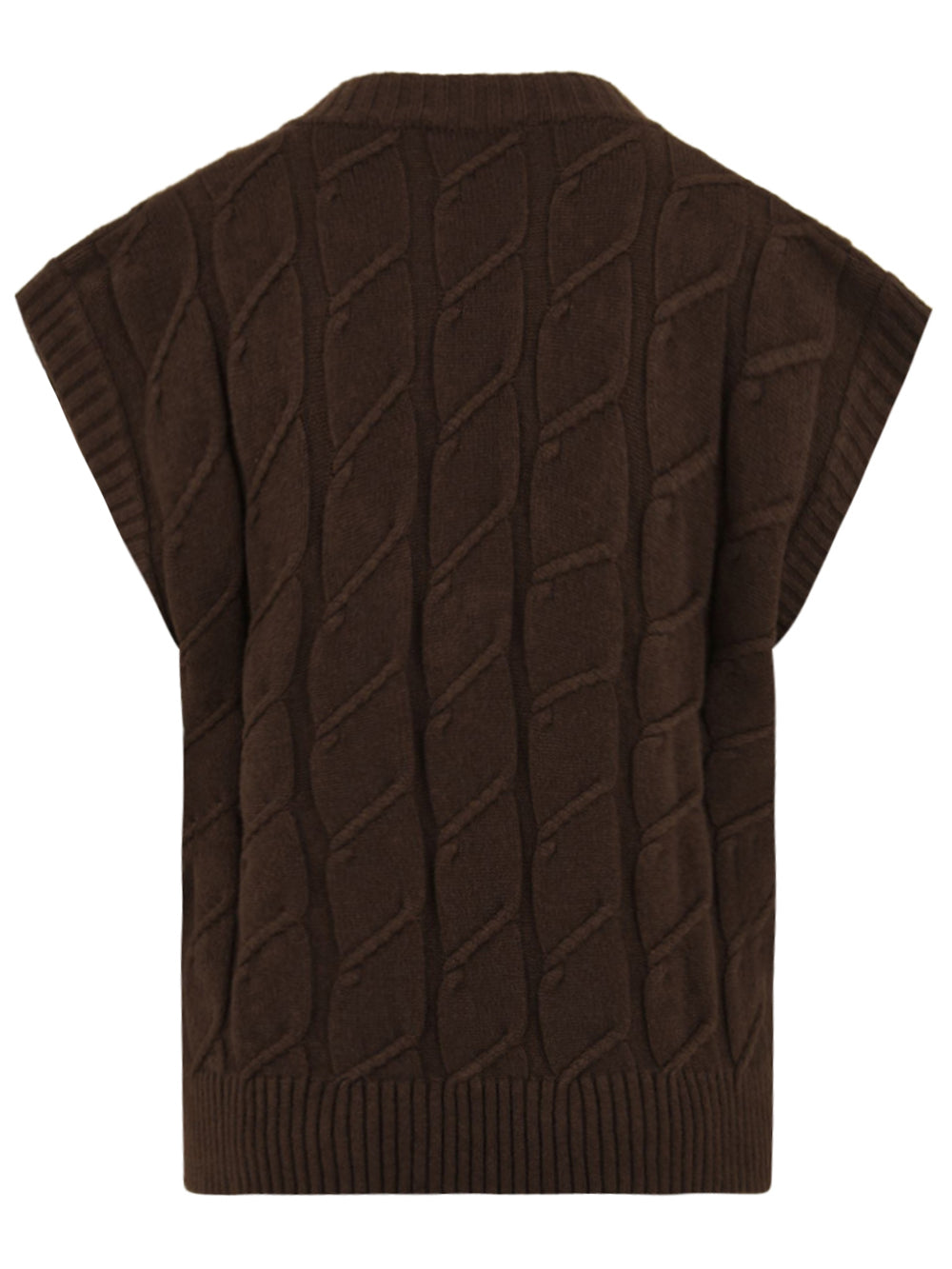 Gilet in maglia con trecce HINNOMINATE Donna - Marrone