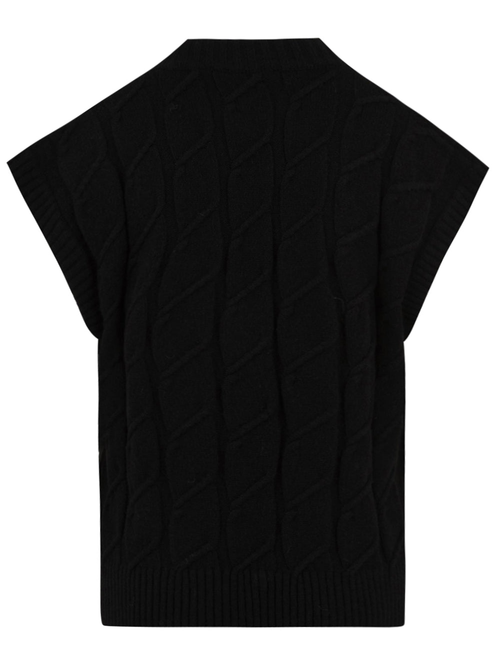 Gilet in maglia con trecce HINNOMINATE Donna - Nero