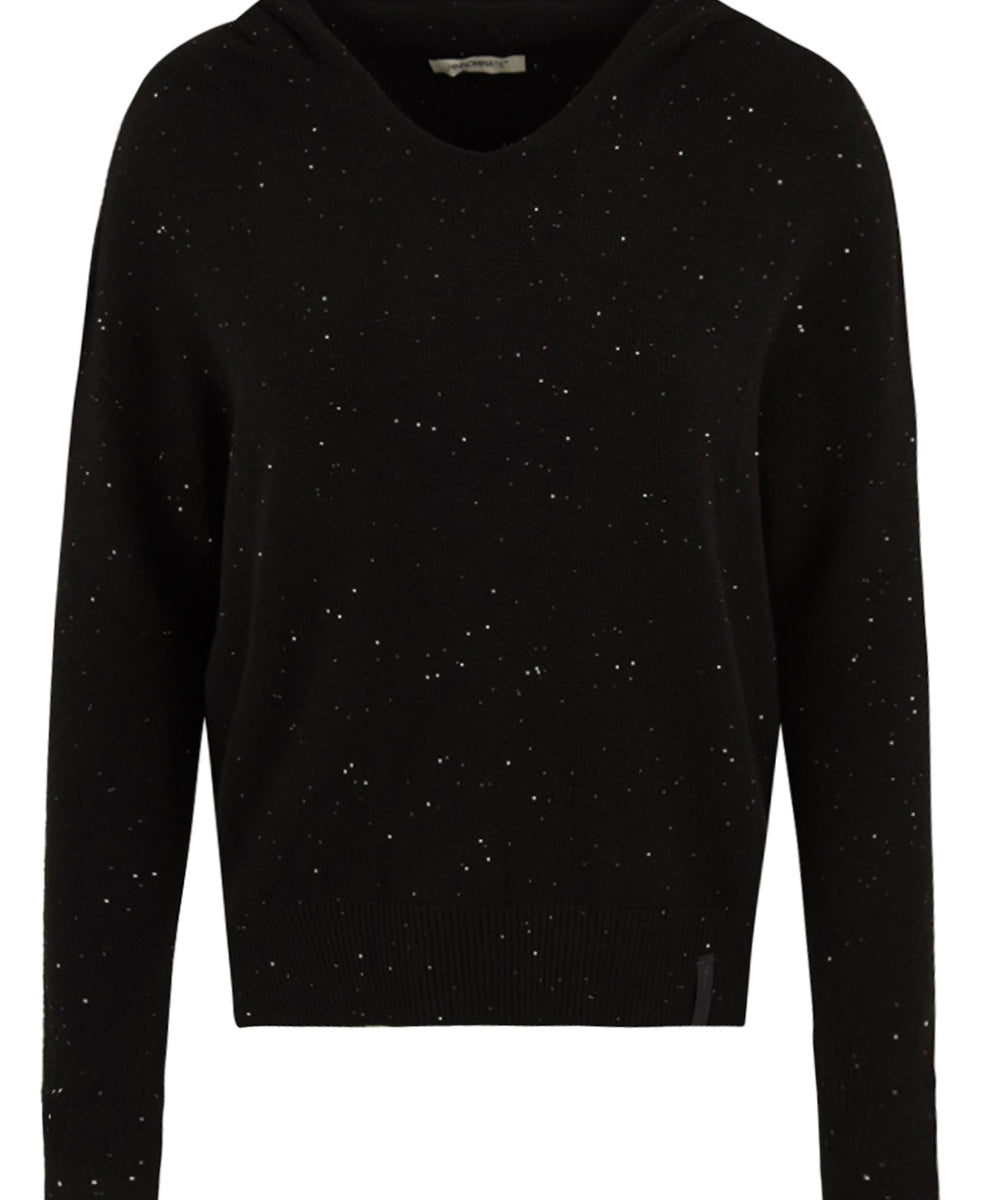 Maglia cappuccio con paillettes HINNOMINATE Donna - Nero