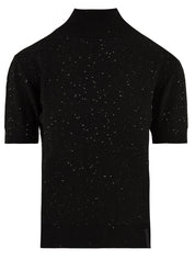 Maglia dolcevita mezza manica con paillettes HINNOMINATE Donna - Nero