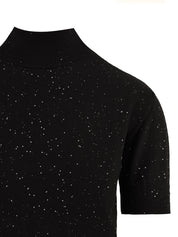 Maglia dolcevita mezza manica con paillettes HINNOMINATE Donna - Nero