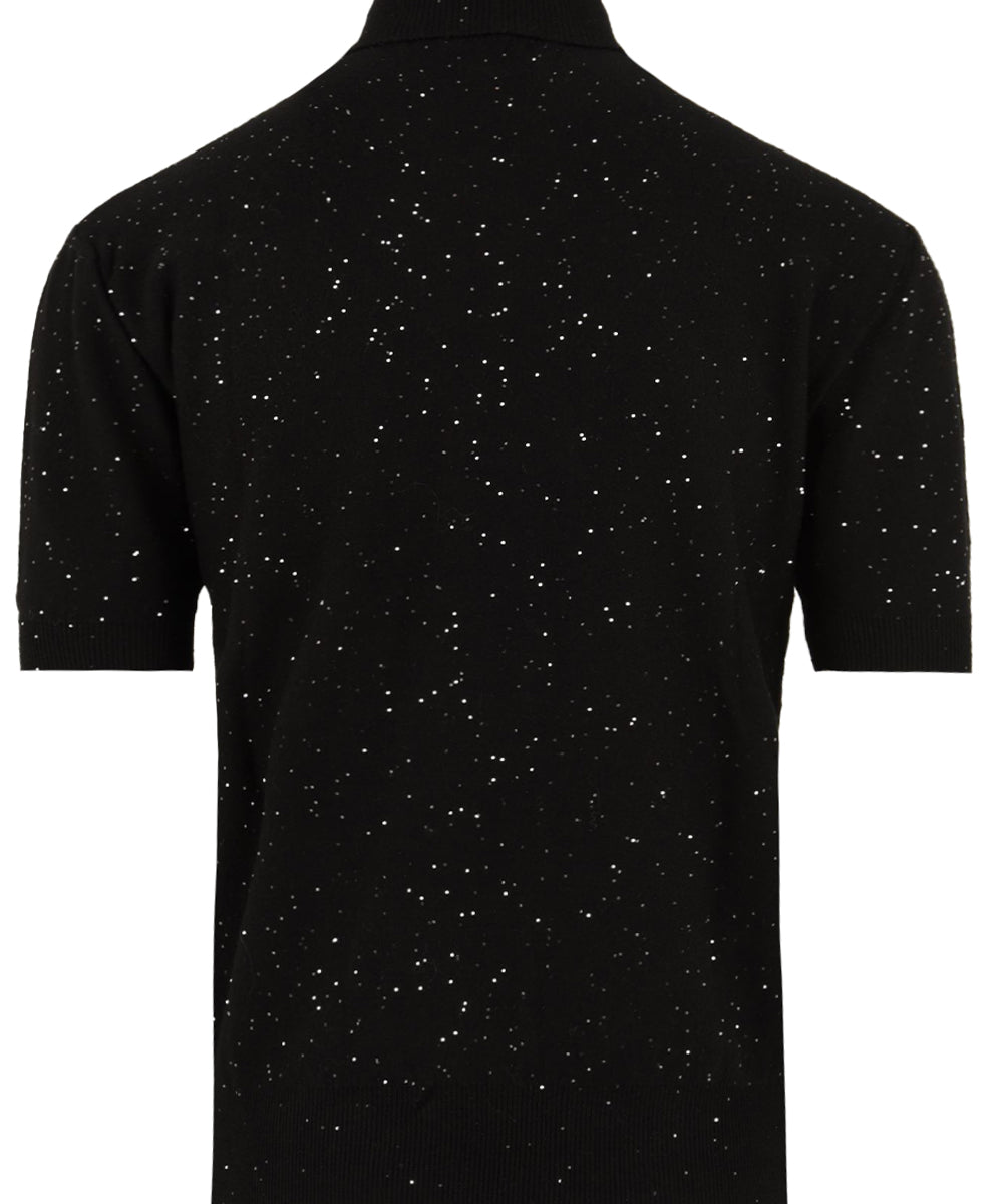 Maglia dolcevita mezza manica con paillettes HINNOMINATE Donna - Nero