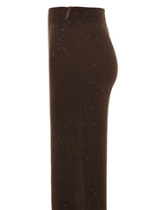 Pantalone dritto in maglia con paillettes HINNOMINATE Donna - Marrone