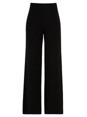 Pantalone Dritto In Maglia Con Paillettes HINNOMINATE Donna - Nero
