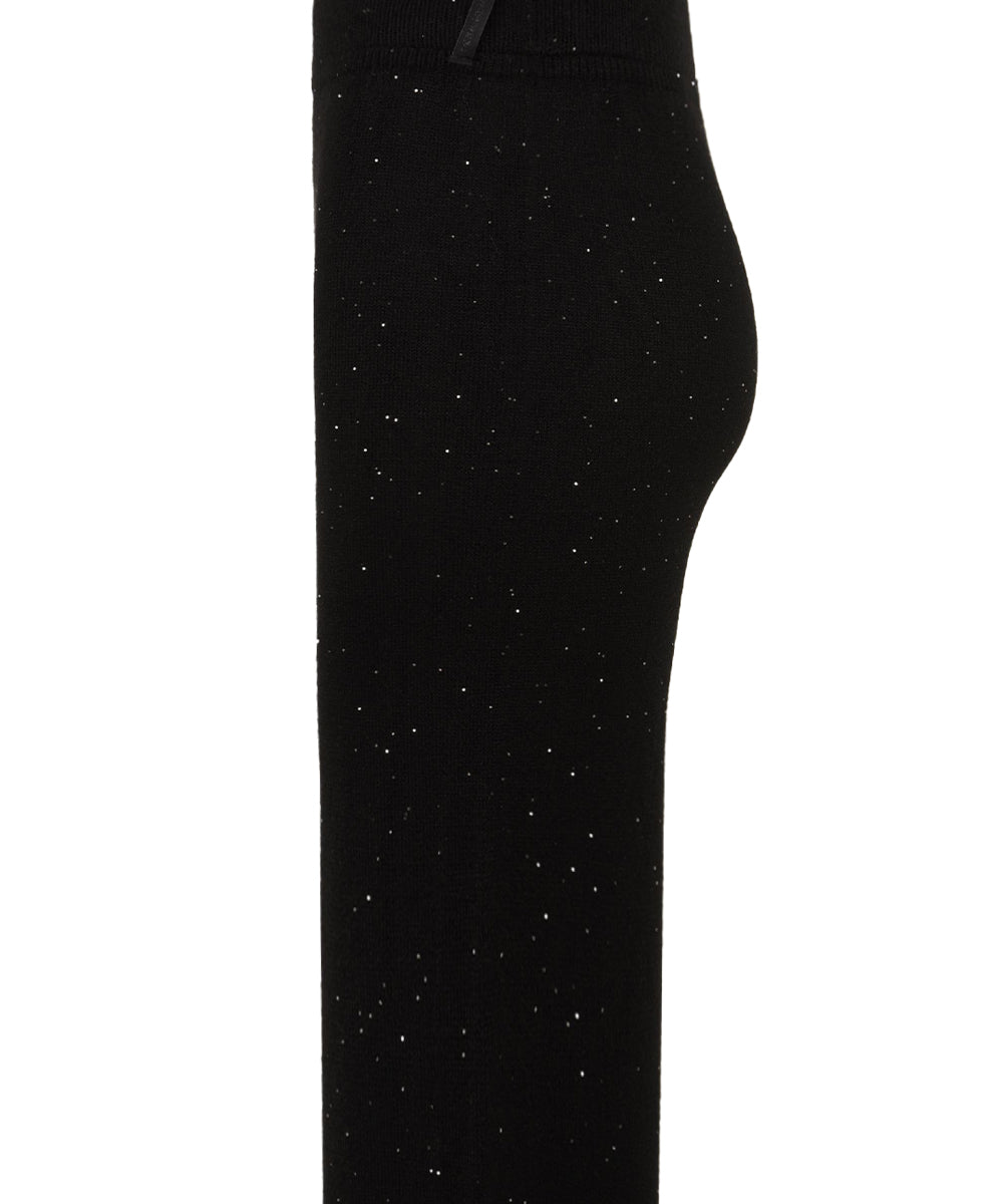 Pantalone Dritto In Maglia Con Paillettes HINNOMINATE Donna - Nero