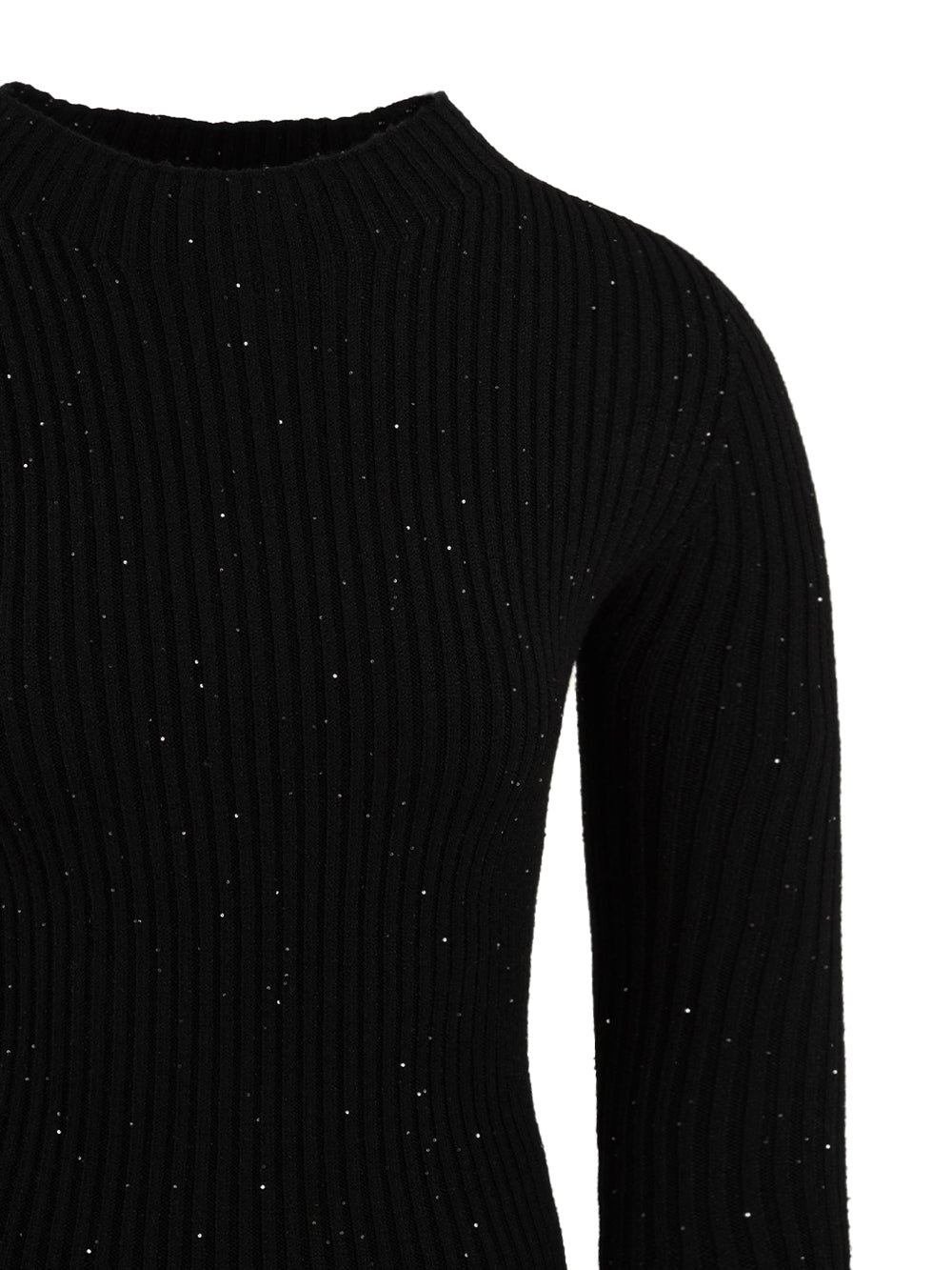 Abito lupetto in costina con pailettes HINNOMINATE Donna - Nero