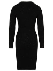 Abito lupetto in costina con pailettes HINNOMINATE Donna - Nero