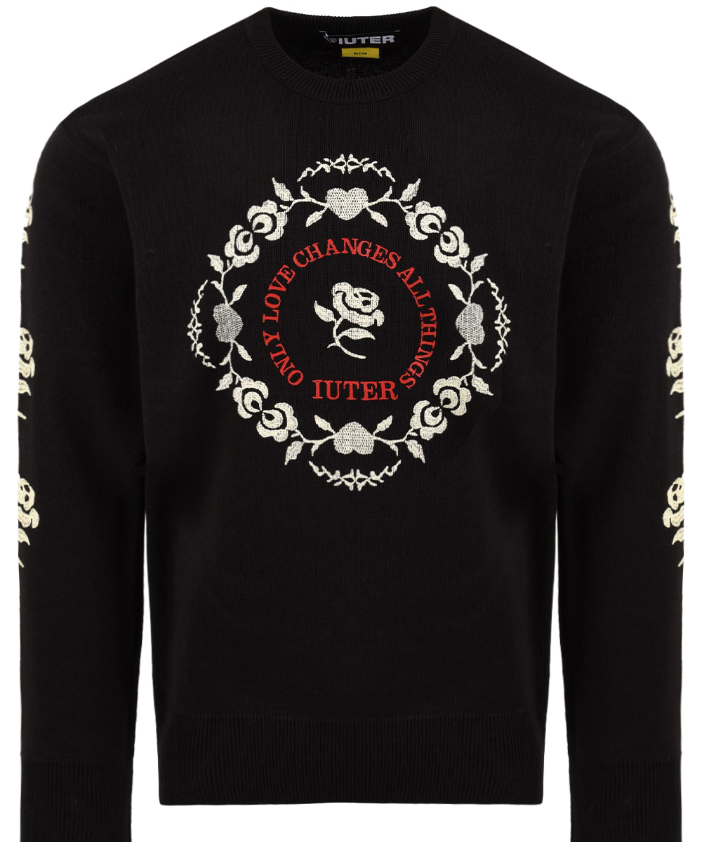 Maglione Floral IUTER Uomo - Nero