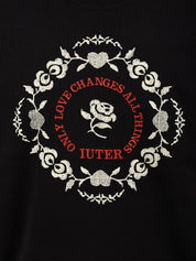 Maglione Floral IUTER Uomo - Nero