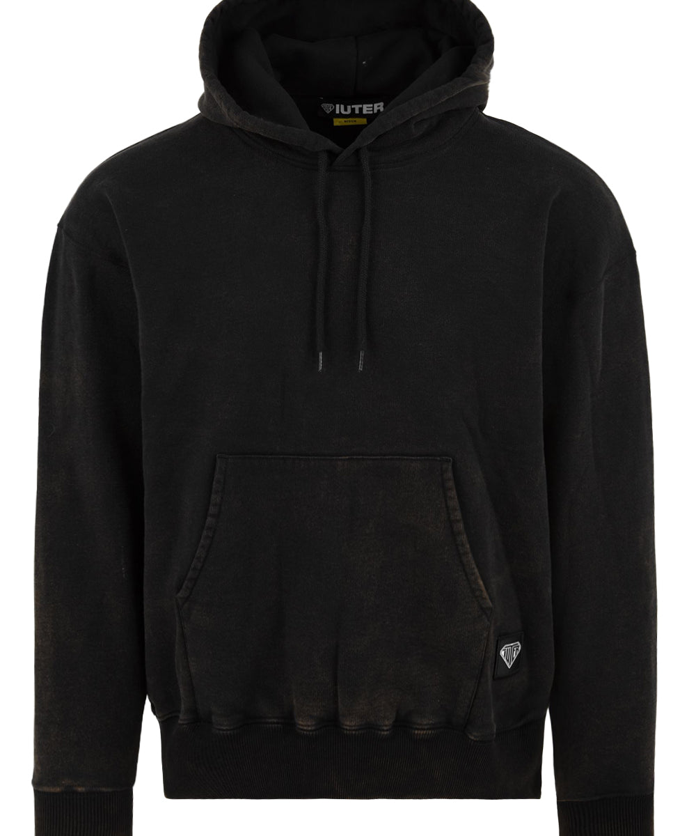Felpa con cappuccio Label Marble IUTER Uomo - Nero