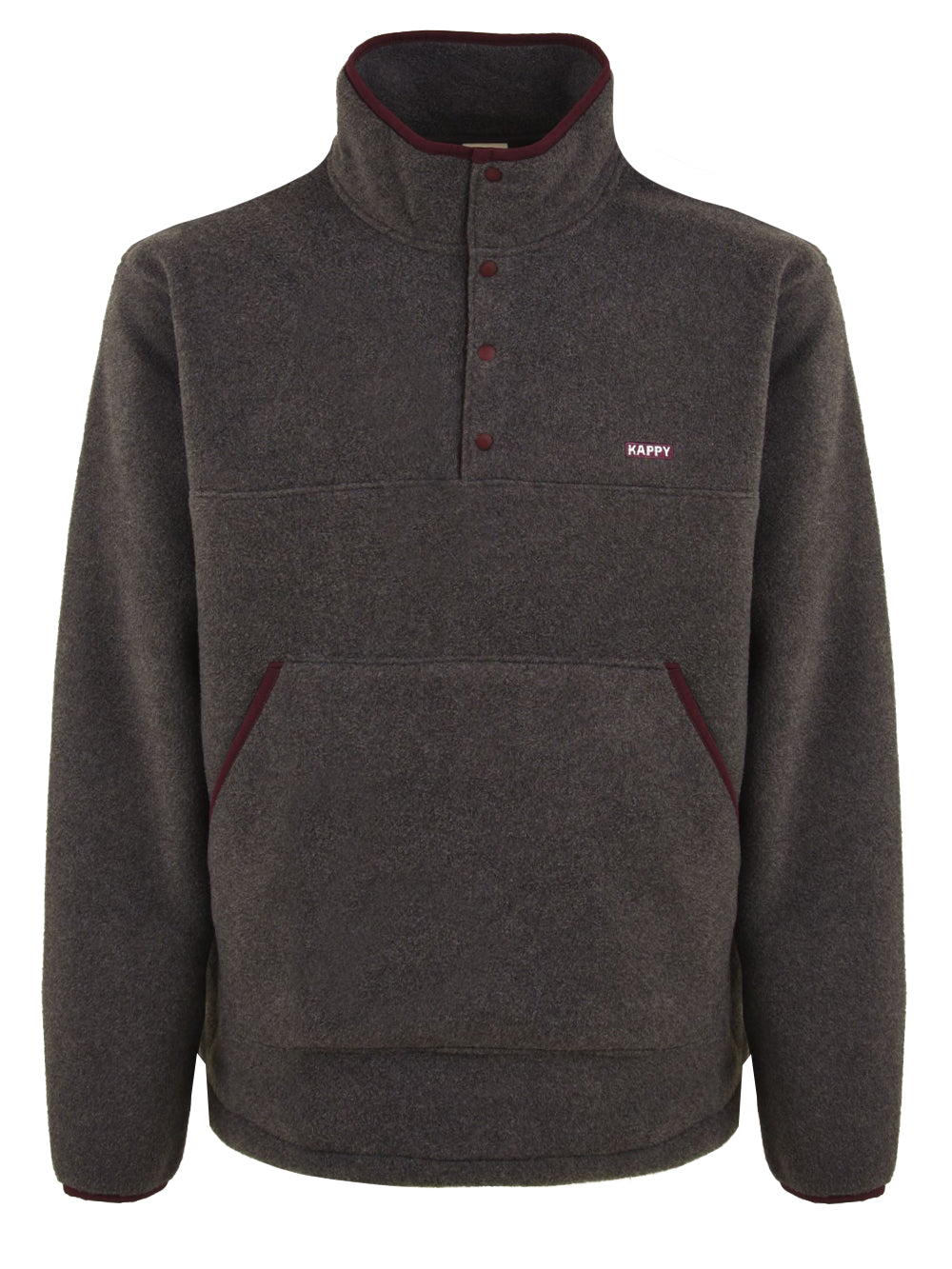 Giubbotto Anorak Fleece Button KAPPY Unisex - Grigio