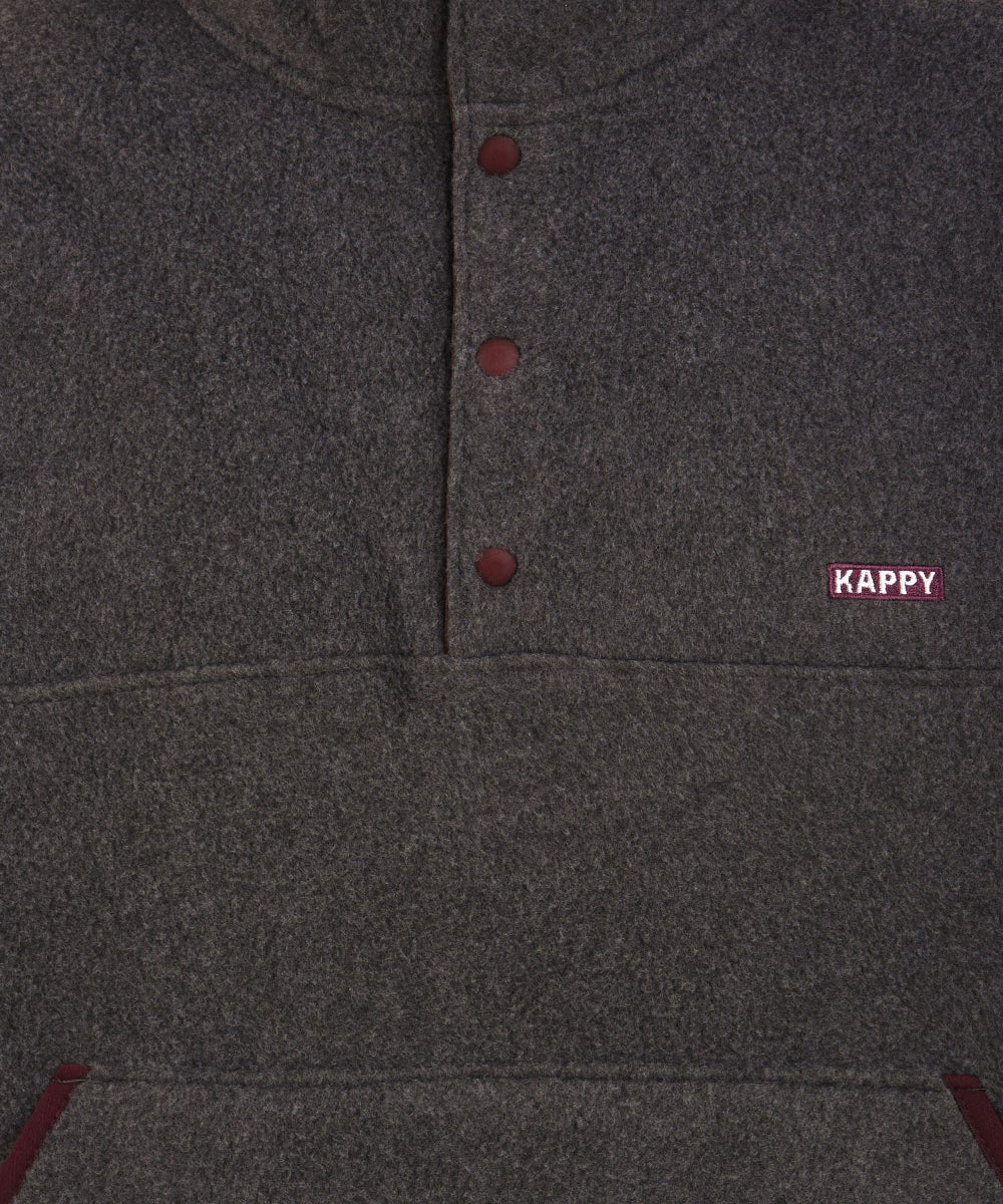 Giubbotto Anorak Fleece Button KAPPY Unisex - Grigio