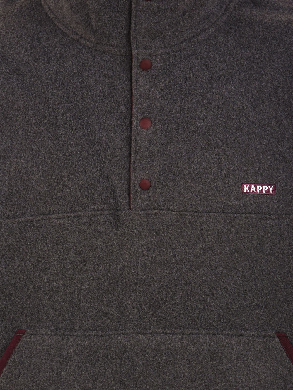 Giubbotto Anorak Fleece Button KAPPY Unisex - Grigio