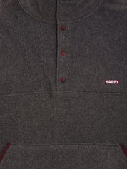 Giubbotto Anorak Fleece Button KAPPY Unisex - Grigio