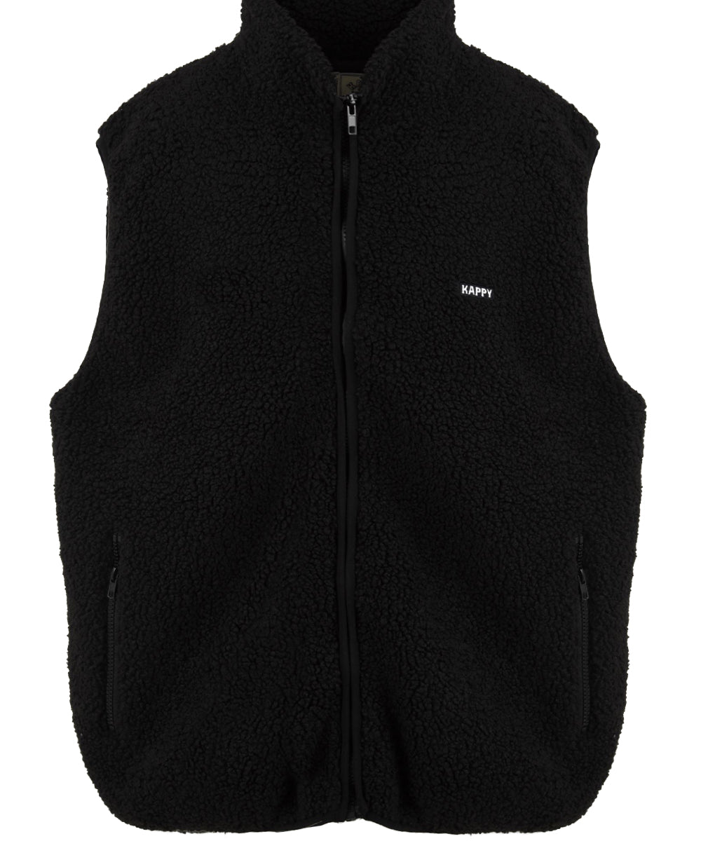 Gilet Fleece Zipper KAPPY Unisex - Nero