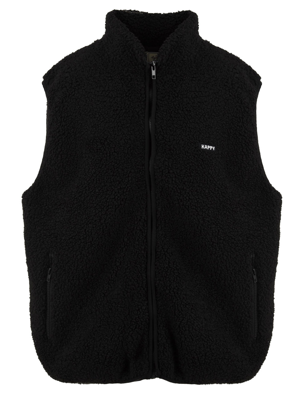 Gilet Fleece Zipper KAPPY Unisex - Nero