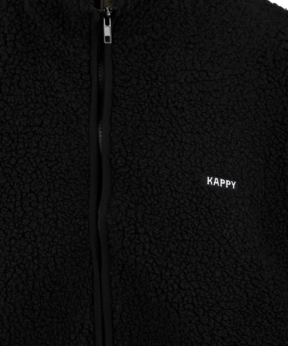 Gilet Fleece Zipper KAPPY Unisex - Nero