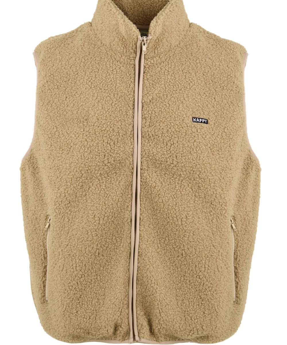 Gilet Fleece Zipper KAPPY Unisex - Beige