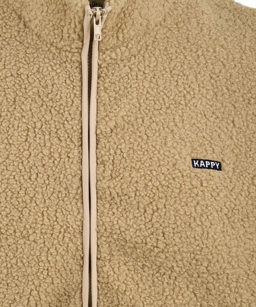 Gilet Fleece Zipper KAPPY Unisex - Beige