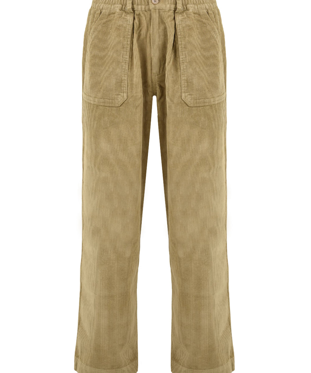 Pantalone One Tuck Fatigue Cordury KAPPY Unisex - Beige