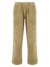Pantalone One Tuck Fatigue Cordury KAPPY Unisex - Beige