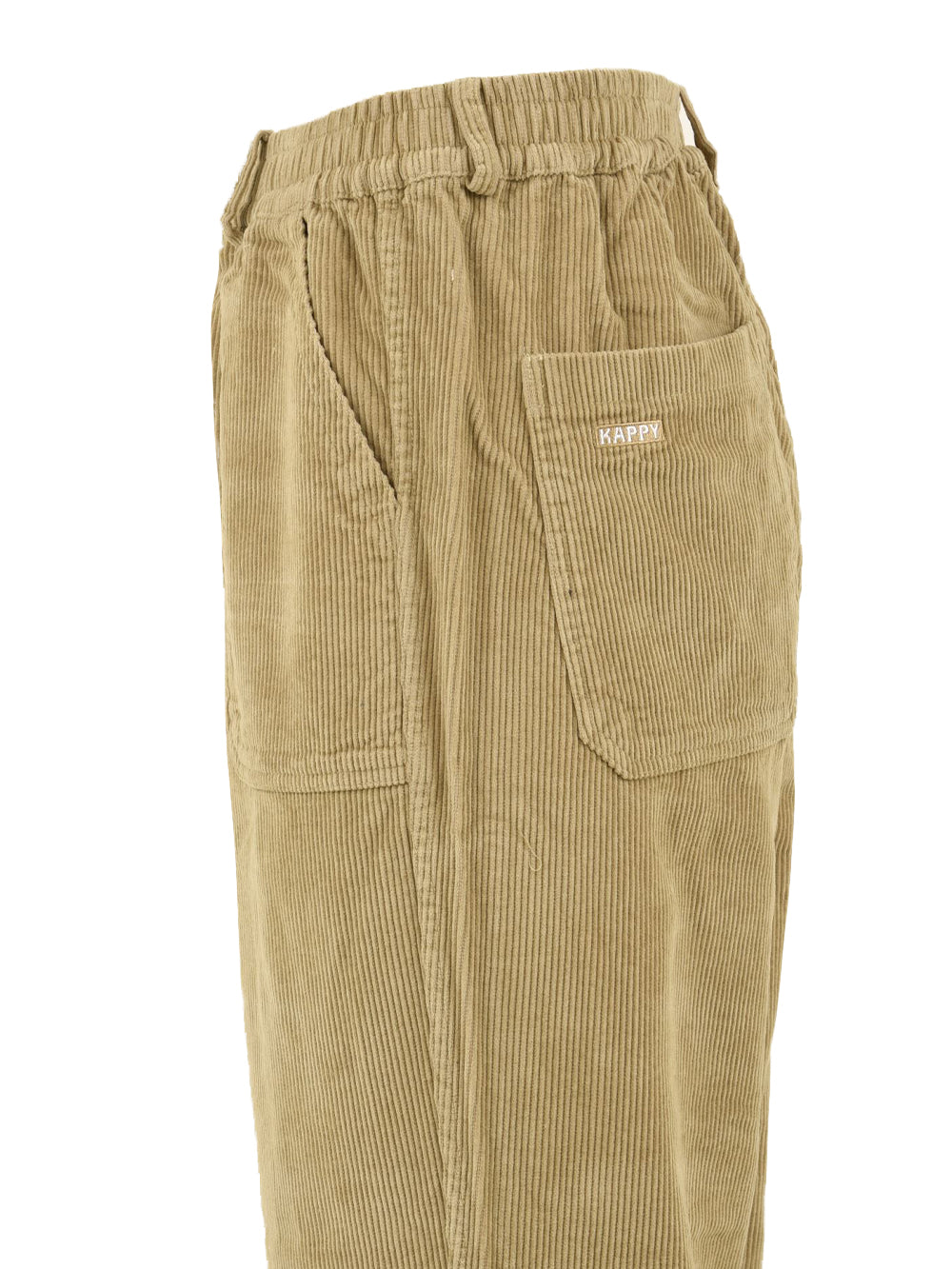 Pantalone One Tuck Fatigue Cordury KAPPY Unisex - Beige