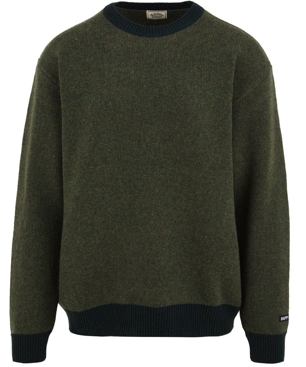 Maglione Ringer Round Wool KAPPY Unisex - Verde