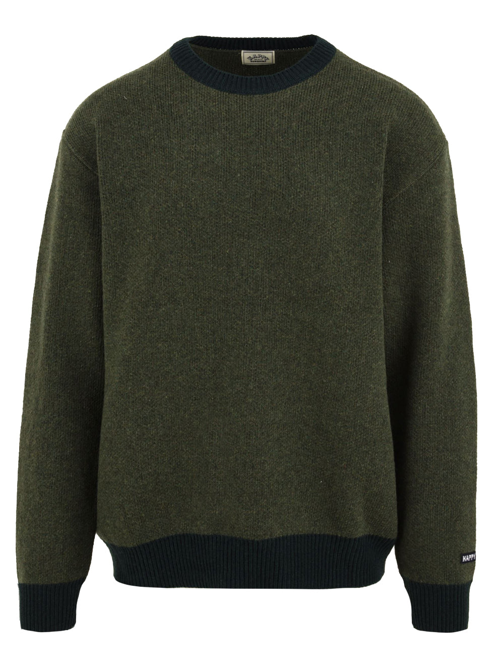 Maglione Ringer Round Wool KAPPY Unisex - Verde