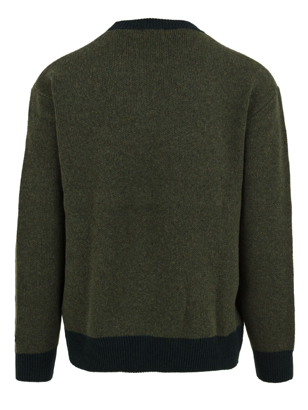 Maglione Ringer Round Wool KAPPY Unisex - Verde