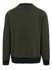 Maglione Ringer Round Wool KAPPY Unisex - Verde