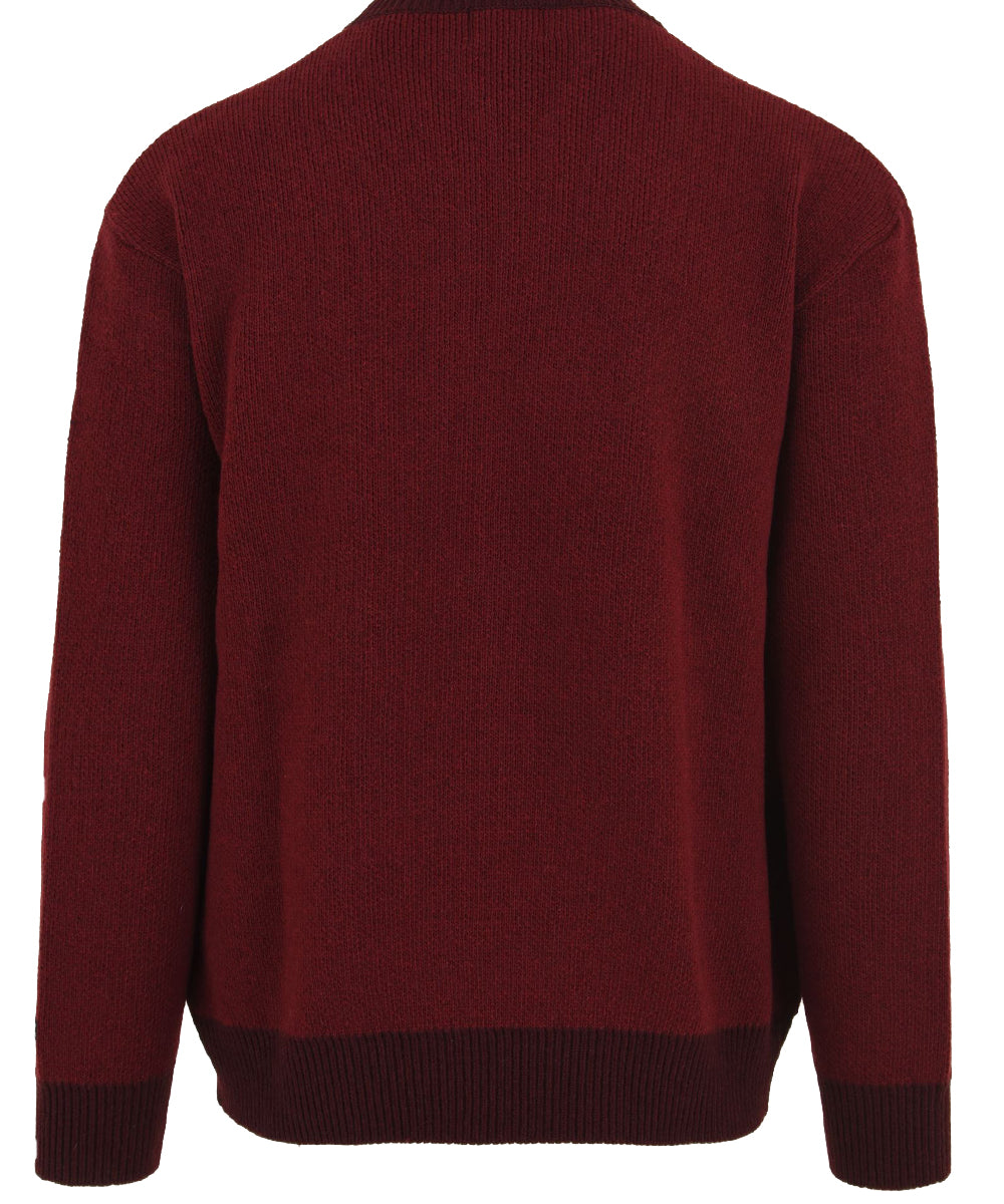 Maglione Ringer Round Wool KAPPY Unisex - Rosso