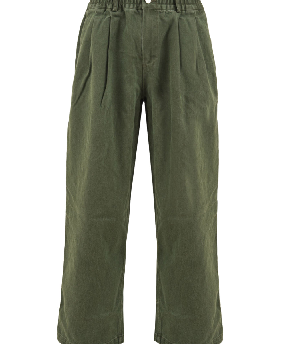 Pantalone Two Tuck Wide Kation KAPPY Unisex - Verde